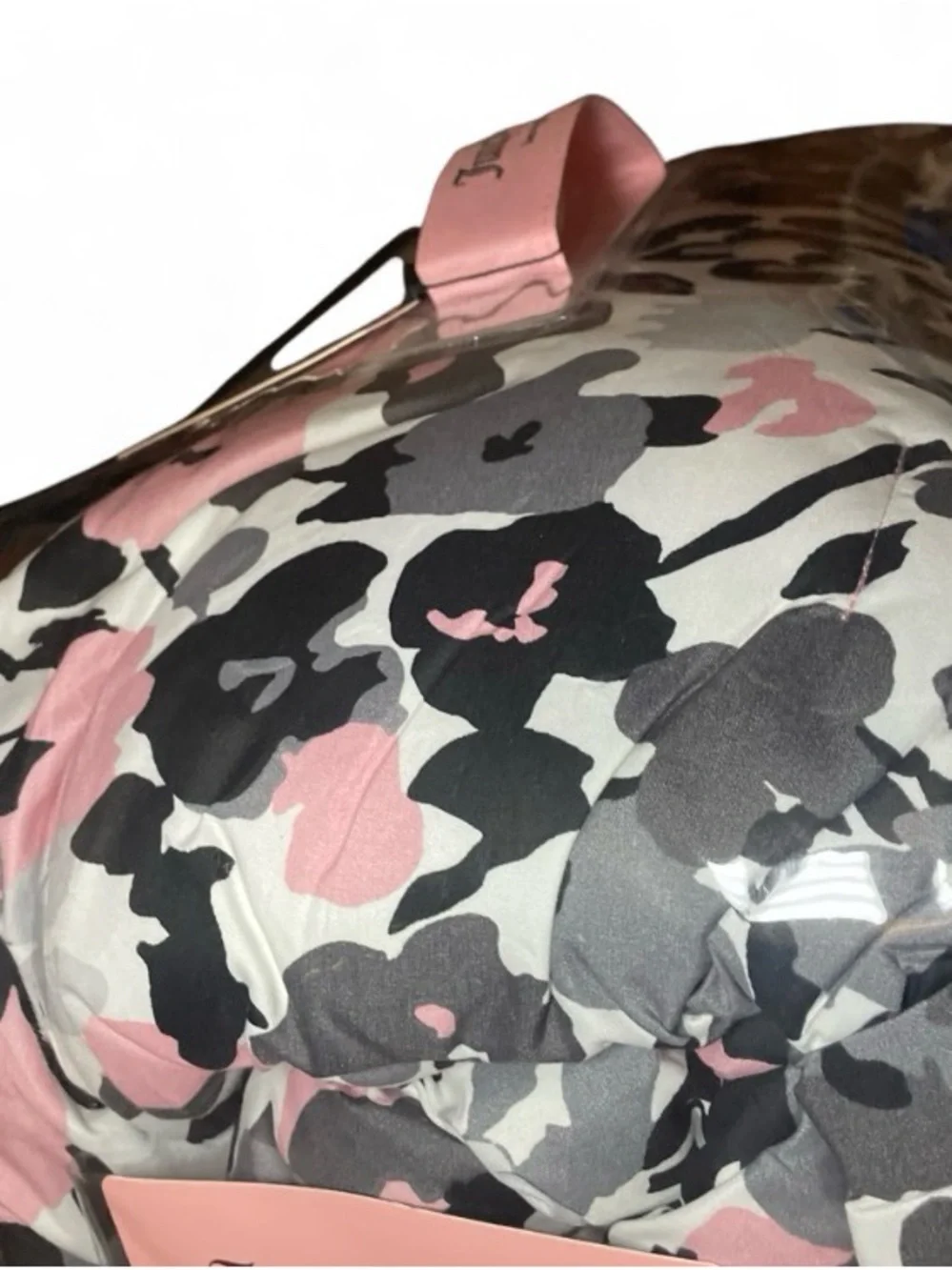 Juicy Couture 4-Piece Queen Printed Bed Set - Black Pink Floral Camo Comforter